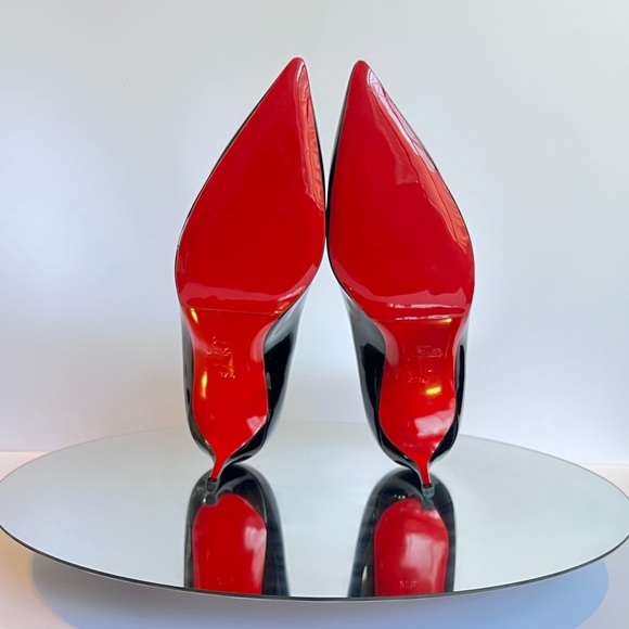 ***SOLD*** Christian Louboutin Décolleté 554 70mm Black Patent Heels, Size 37.5 - Picture 9 of 15
